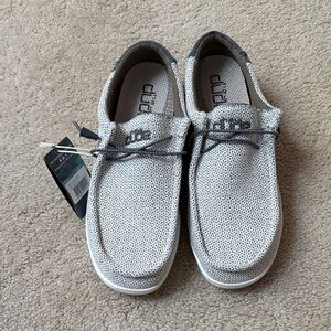 Hey Dude Men's Cream and Gray Slip-Ons